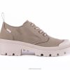 mulheres Palladium cinza claro pallabase twill lo sapato 24PRD276