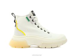 mulheres Palladium estrela branca pallawave mid metro sapato 24PRD285