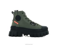 mulheres Palladium noite verde-oliva revolta oi tx botas 24PRD249