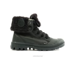 mulheres Palladium preto baggy nubuck wl botas 24PRD271