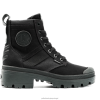 mulheres Palladium preto pallabase oi exército botas 24PRD218