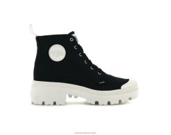 mulheres Palladium preto sarja palabase botas 24PRD259