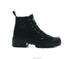 mulheres Palladium preto sarja palabase botas 24PRD261