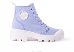 mulheres Palladium xenônio azul sarja palabase botas 24PRD280