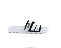 unissex Palladium Branco preto slide solea diapositivos 24PRD211