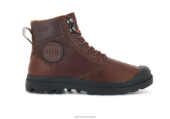 unissex Palladium mogno escudo pampa wpplus lth botas 24PRD83