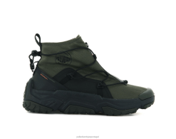 unissex Palladium noite verde-oliva fora da rede hi zip à prova d'água plus sapato 24PRD179