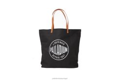 unissex Palladium preto bolsa redonda com logotipo bolsas 24PRD327