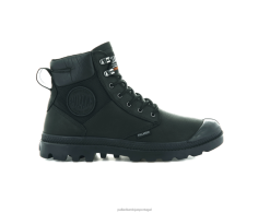 unissex Palladium preto escudo pampa wpplus lth botas 24PRD100