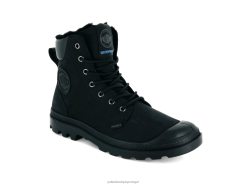unissex Palladium preto manguito esporte pampa wps botas 24PRD111