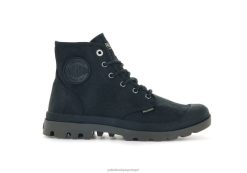 unissex Palladium preto pampa oi cera botas 24PRD78