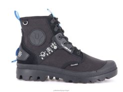 unissex Palladium preto pampa x destino botas 24PRD34