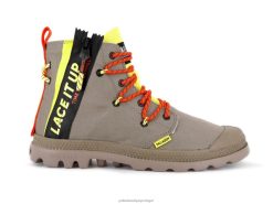 unissex Palladium verde escuro pampa lite renda-o botas 24PRD40